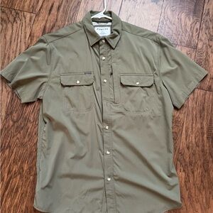 Men’s Olive Green poncho slim fit shirt